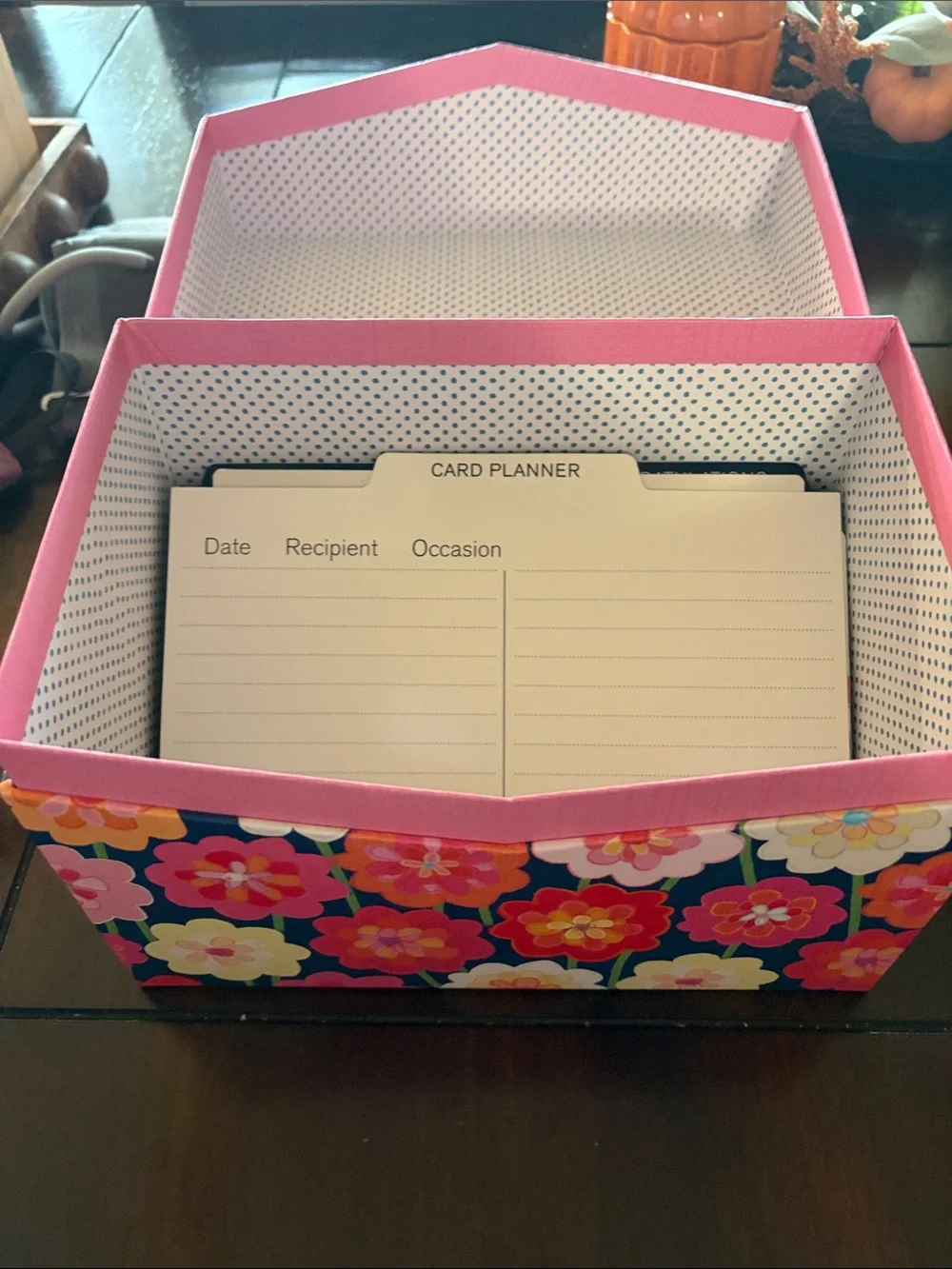 Hallmark Pink Floral Decorative Card Box